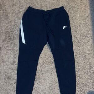 Nike Men's Navy and White Joggers